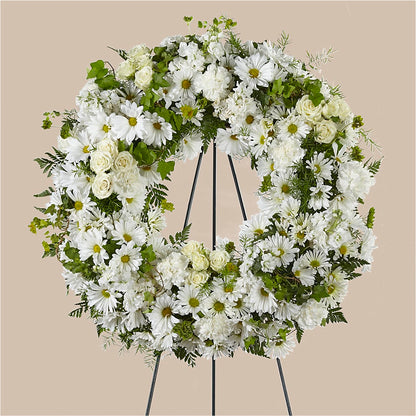 Faithful Wishes Wreath –  Caines Flowers, Barberton OH