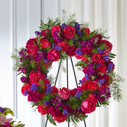 Calming Colors Wreath –  Caines Flowers, Barberton OH