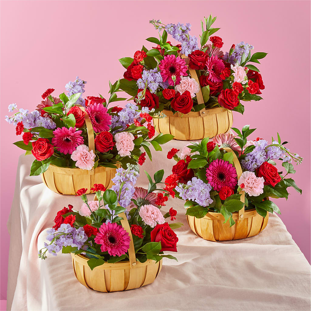 Pink Picnic Basket –  Caines Flowers, Barberton OH