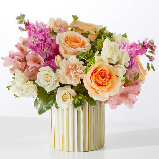 Paradise Bouquet with Ivory Vase –  Caines Flowers, Barberton OH