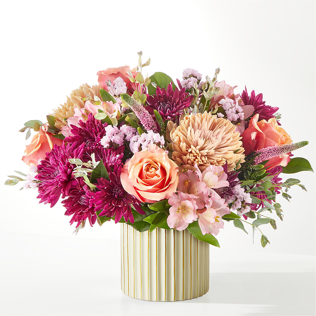 Berry Cobbler Bouquet with Ivory Vase –  Caines Flowers, Barberton OH