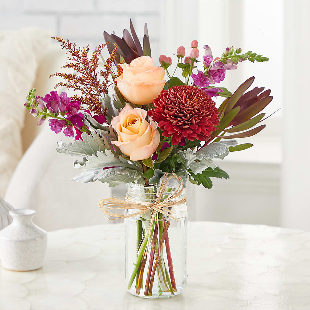 Moody Hues Bouquet –  Caines Flowers, Barberton OH