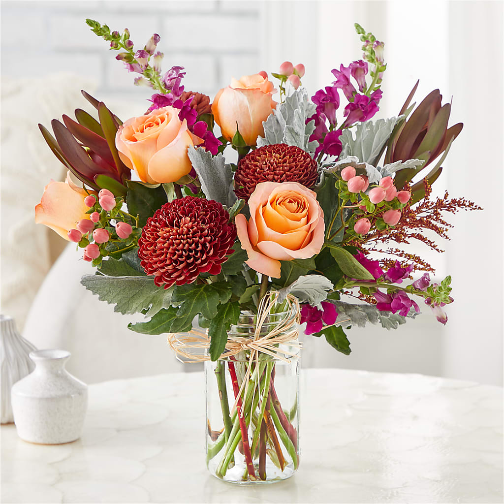 Moody Hues Bouquet –  Caines Flowers, Barberton OH