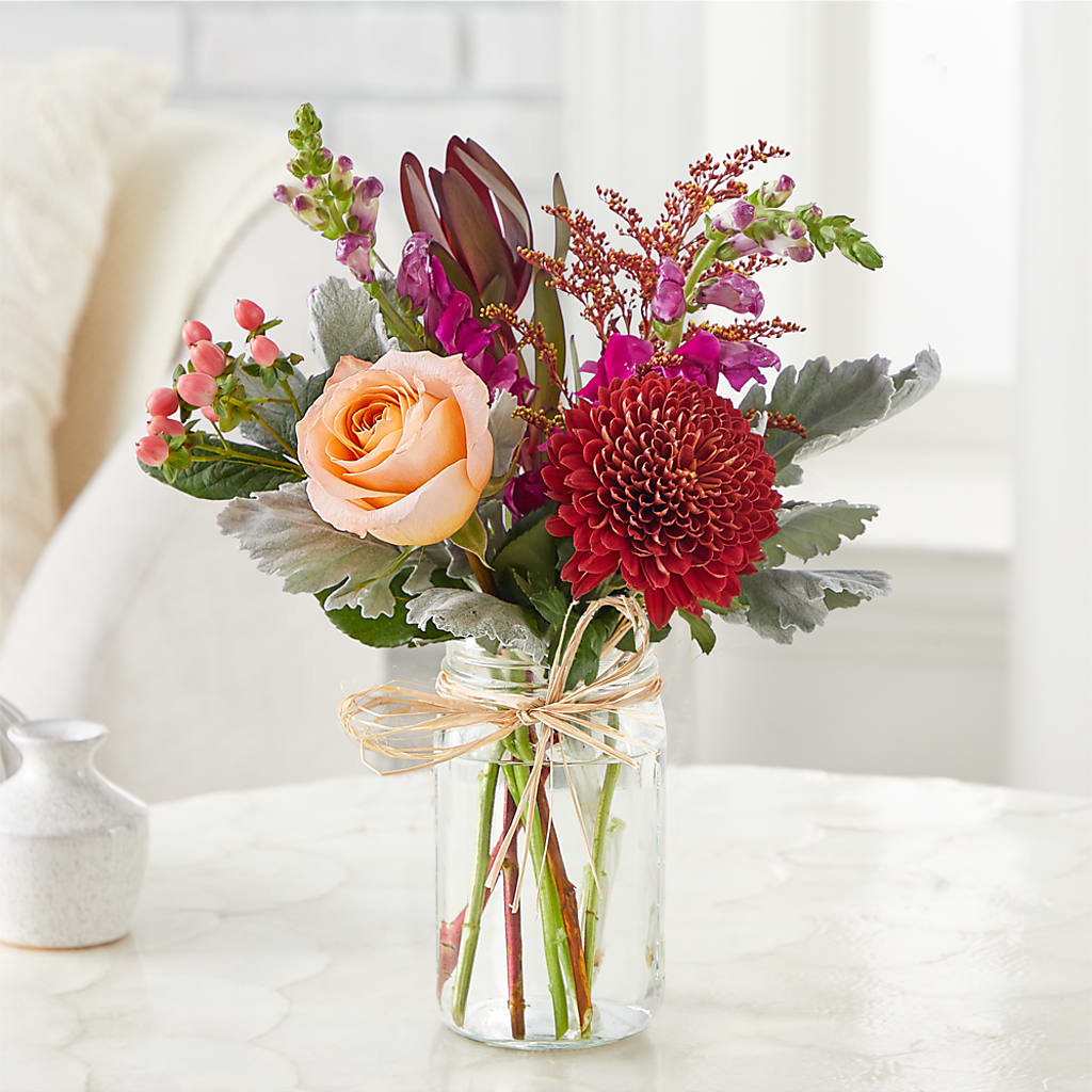 Moody Hues Bouquet –  Caines Flowers, Barberton OH
