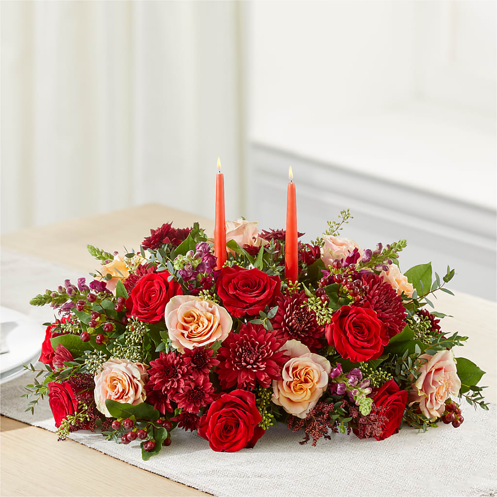 Most Thankful Centerpiece –  Caines Flowers, Barberton OH