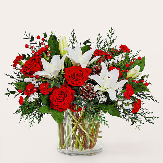 Best in Snow Bouquet –  Caines Flowers, Barberton OH