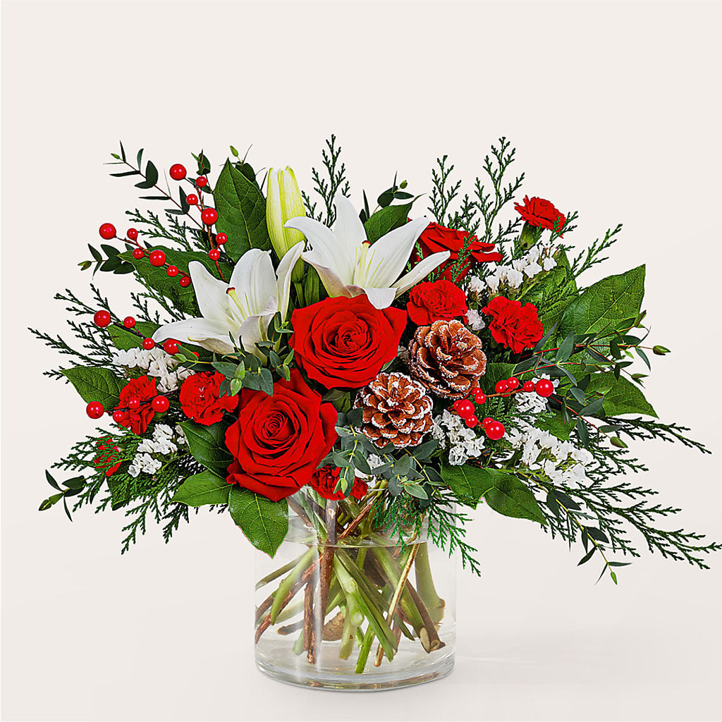 Best in Snow Bouquet –  Caines Flowers, Barberton OH