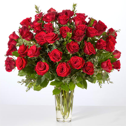 Forever Yours Fifty Stem Red Rose Bouquet –  Caines Flowers, Barberton OH
