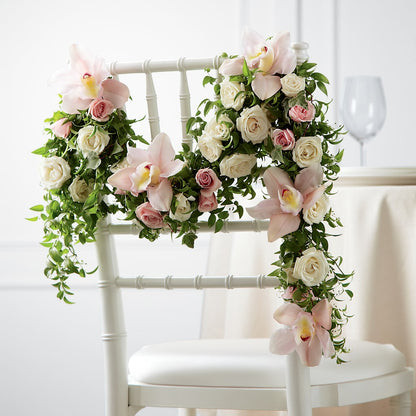 Orchid Rose Chair Décor –  Caines Flowers, Barberton OH