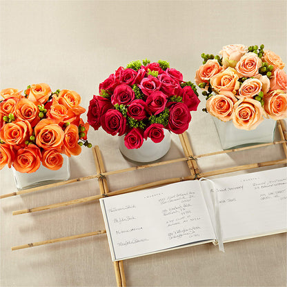 Dawn Rose Centerpiece –  Caines Flowers, Barberton OH